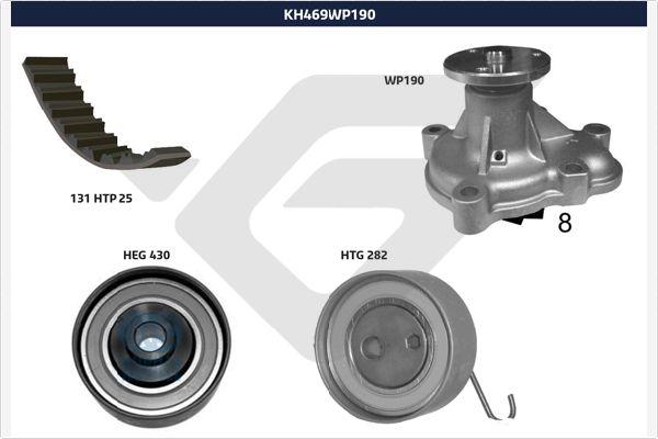 Hutchinson KH 469WP190 - Водяной насос + комплект зубчатого ремня ГРМ unicars.by