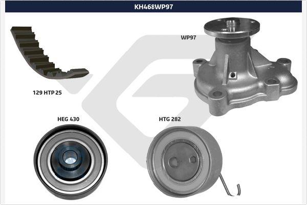 Hutchinson KH 468WP97 - Водяной насос + комплект зубчатого ремня ГРМ unicars.by