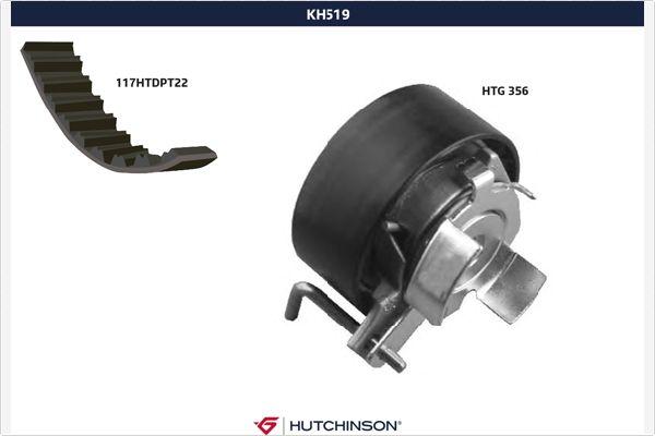 Hutchinson KH 519 - Комплект зубчатого ремня ГРМ unicars.by