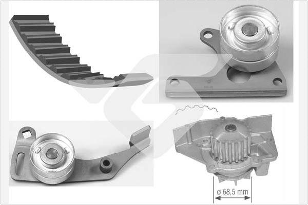 Hutchinson KH 06WP12 - Водяной насос + комплект зубчатого ремня ГРМ unicars.by