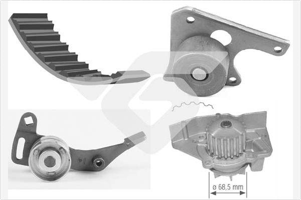 Hutchinson KH 01WP12 - Водяной насос + комплект зубчатого ремня ГРМ unicars.by