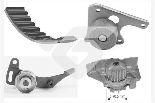 Hutchinson KH 01WP30 - Водяной насос + комплект зубчатого ремня ГРМ unicars.by