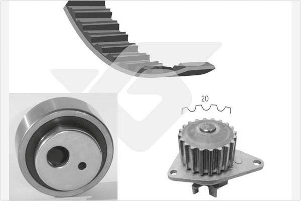 Hutchinson KH 13WP05 - Водяной насос + комплект зубчатого ремня ГРМ unicars.by