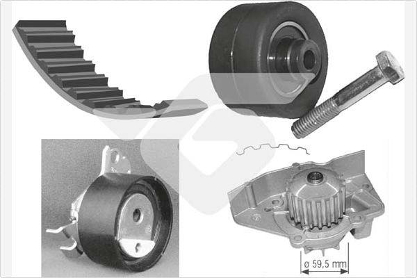 Hutchinson KH 142WP27 - Водяной насос + комплект зубчатого ремня ГРМ unicars.by