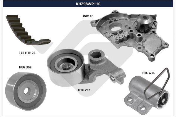 Hutchinson KH 298WP110 - Водяной насос + комплект зубчатого ремня ГРМ unicars.by