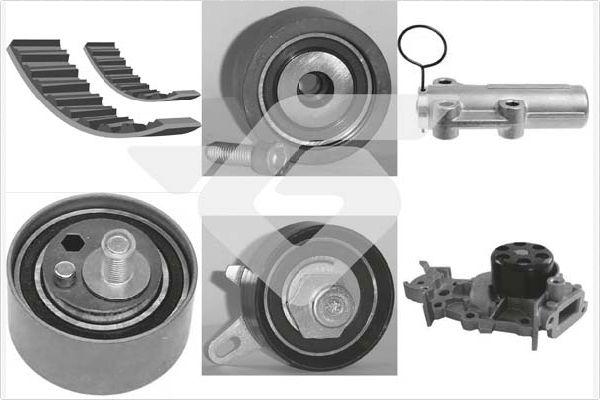 Hutchinson KH 265WP69 - Водяной насос + комплект зубчатого ремня ГРМ unicars.by