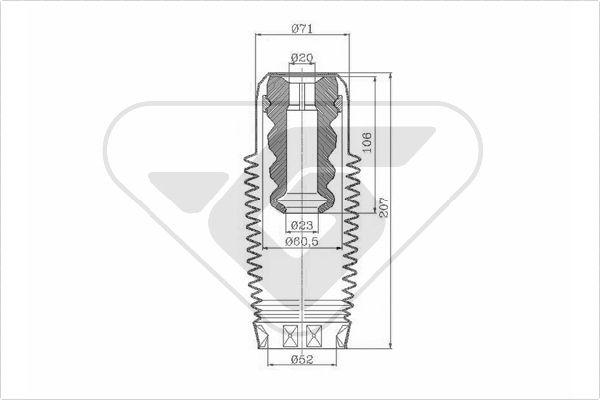 Hutchinson KP110 - Пылезащитный комплект, амортизатор unicars.by