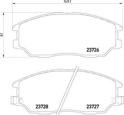 Hyundai 58101-H1A80 - Тормозные колодки, дисковые, комплект unicars.by