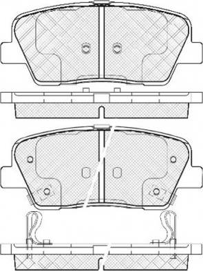 Hyundai 583022WA70 - Тормозные колодки, дисковые, комплект unicars.by