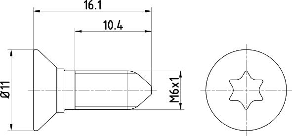 Hyundai 1220306167K - Болт, диск тормозного механизма unicars.by