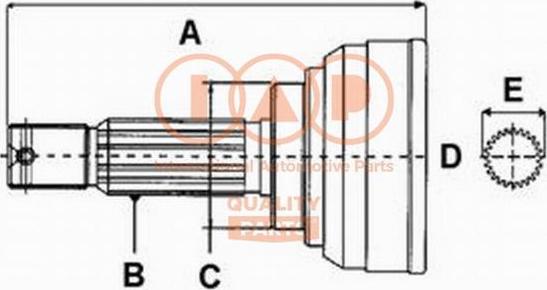 IAP QUALITY PARTS 406-17006 - Шарнирный комплект, ШРУС, приводной вал unicars.by