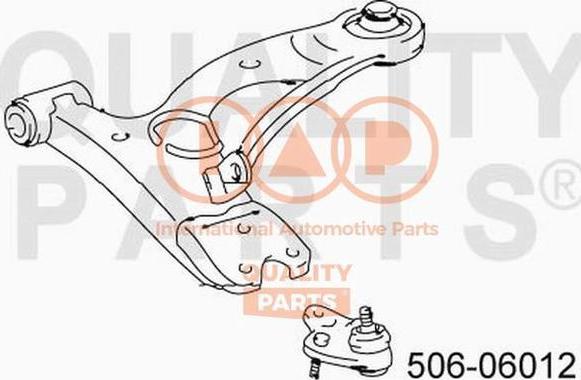 IAP QUALITY PARTS 506-06012 - Шаровая опора, несущий / направляющий шарнир unicars.by