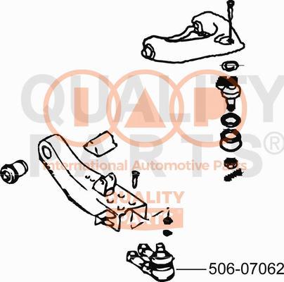 IAP QUALITY PARTS 506-07062 - Шаровая опора, несущий / направляющий шарнир unicars.by