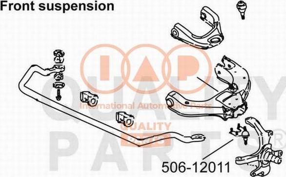 IAP QUALITY PARTS 506-12011 - Шаровая опора, несущий / направляющий шарнир unicars.by