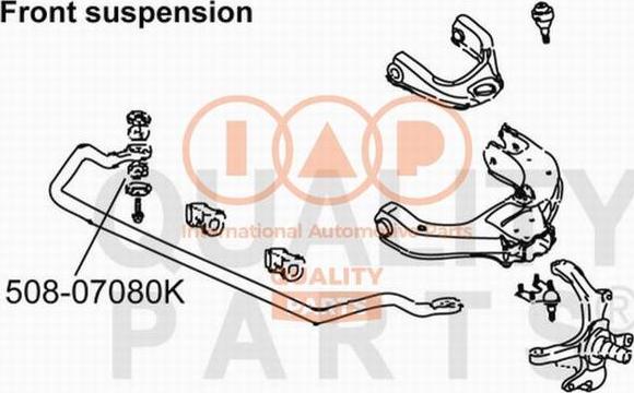 IAP QUALITY PARTS 508-07080K - Втулка стабилизатора unicars.by