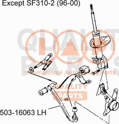 IAP QUALITY PARTS 503-16063 - Рычаг подвески колеса unicars.by