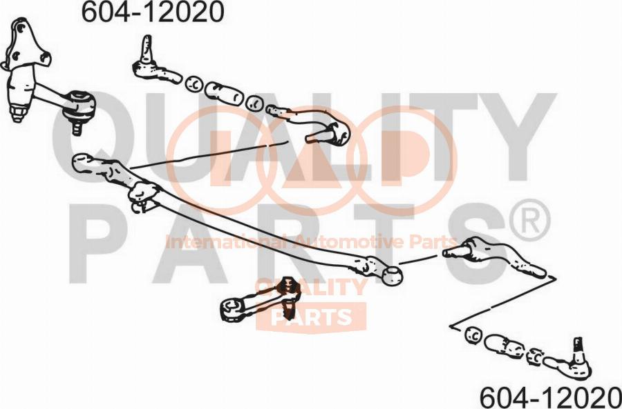 IAP QUALITY PARTS 604-12020 - Наконечник рулевой тяги, шарнир unicars.by