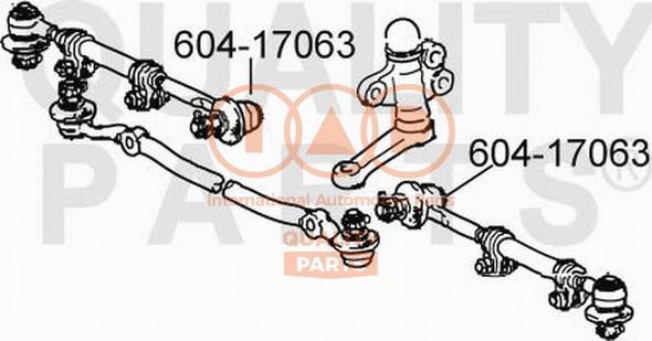 IAP QUALITY PARTS 604-17063 - Наконечник рулевой тяги, шарнир unicars.by