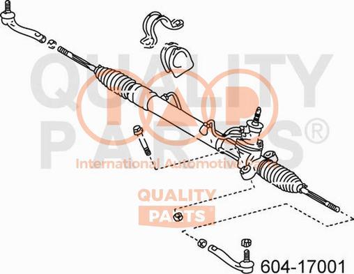 IAP QUALITY PARTS 604-17001 - Наконечник рулевой тяги, шарнир unicars.by