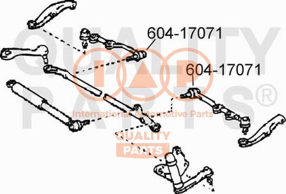 IAP QUALITY PARTS 604-17071 - Наконечник рулевой тяги, шарнир unicars.by