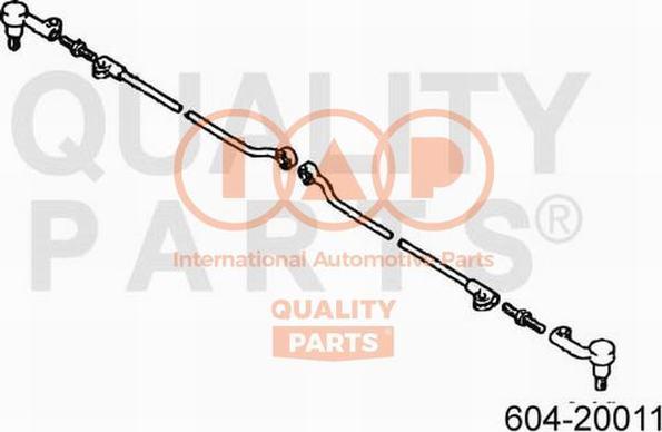 IAP QUALITY PARTS 604-20011 - Наконечник рулевой тяги, шарнир unicars.by