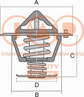 IAP QUALITY PARTS 155-13030 - Термостат охлаждающей жидкости / корпус unicars.by