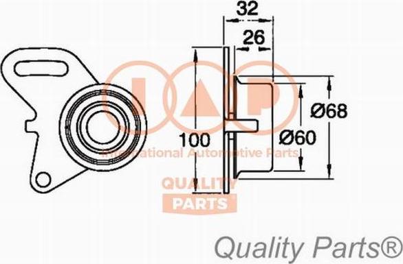 IAP QUALITY PARTS 127-07029 - Натяжной ролик, зубчатый ремень ГРМ unicars.by