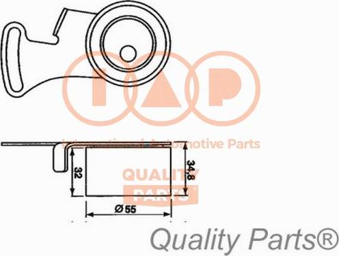 IAP QUALITY PARTS 12714070 - Натяжной ролик, зубчатый ремень ГРМ unicars.by