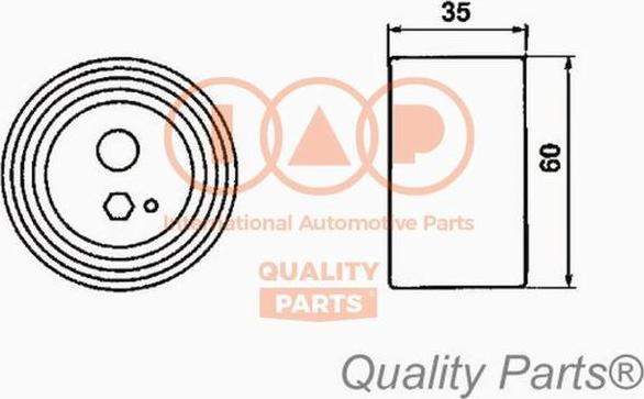 IAP QUALITY PARTS 127-13050 - Натяжной ролик, зубчатый ремень ГРМ unicars.by