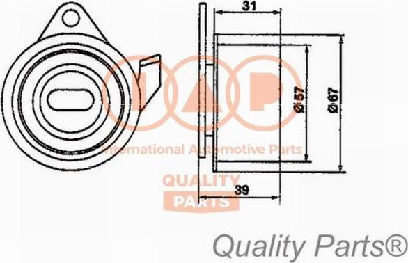 IAP QUALITY PARTS 12712091 - Натяжной ролик, зубчатый ремень ГРМ unicars.by