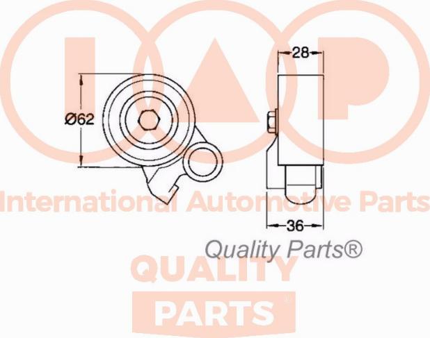 IAP QUALITY PARTS 12717041 - Натяжной ролик, зубчатый ремень ГРМ unicars.by