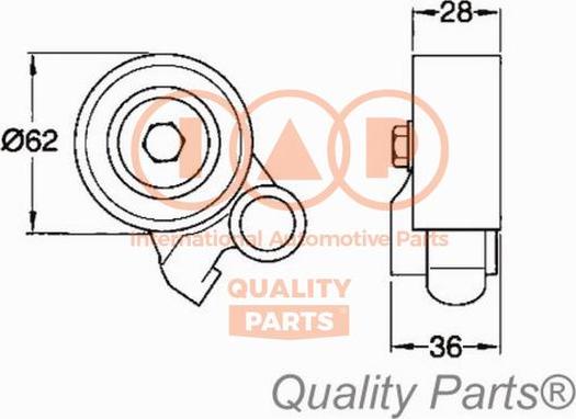 IAP QUALITY PARTS 12717041 - Натяжной ролик, зубчатый ремень ГРМ unicars.by