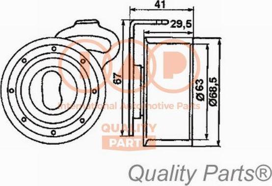 IAP QUALITY PARTS 127-17084 - Натяжной ролик, зубчатый ремень ГРМ unicars.by