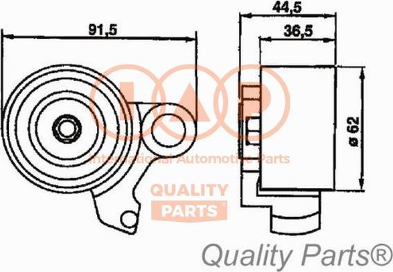 IAP QUALITY PARTS 12717086 - Натяжной ролик, зубчатый ремень ГРМ unicars.by