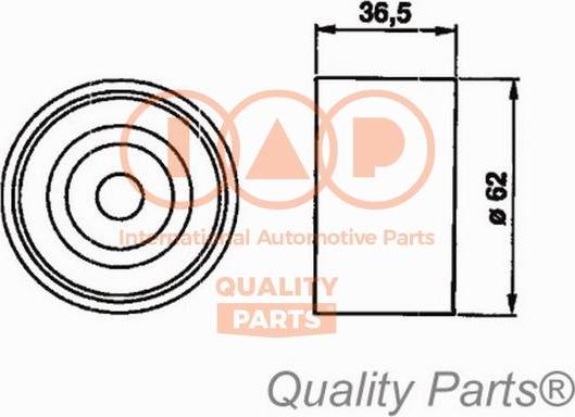 IAP QUALITY PARTS 12717087 - Натяжной ролик, зубчатый ремень ГРМ unicars.by