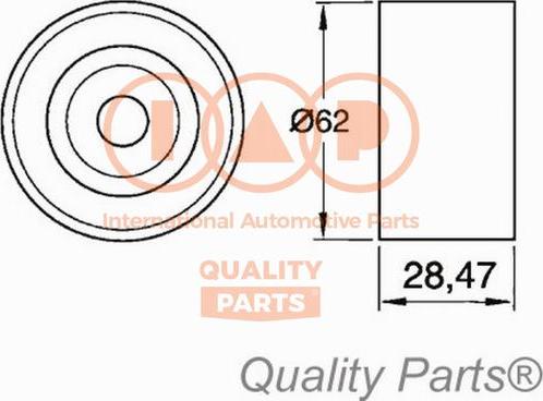 IAP QUALITY PARTS 127-17079 - Натяжной ролик, зубчатый ремень ГРМ unicars.by