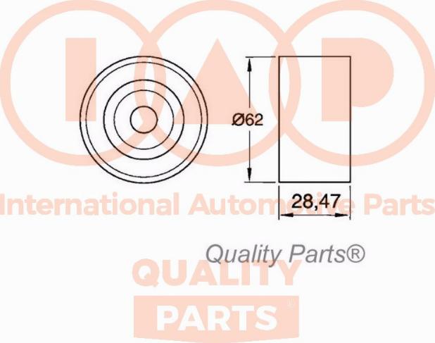 IAP QUALITY PARTS 127-17079 - Натяжной ролик, зубчатый ремень ГРМ unicars.by