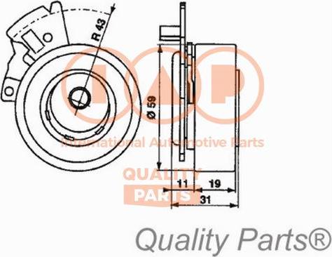 IAP QUALITY PARTS 127-20020 - Натяжной ролик, зубчатый ремень ГРМ unicars.by