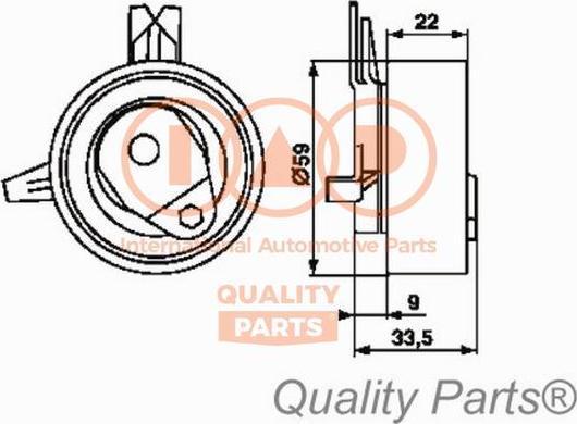 IAP QUALITY PARTS 127-20071 - Натяжной ролик, зубчатый ремень ГРМ unicars.by