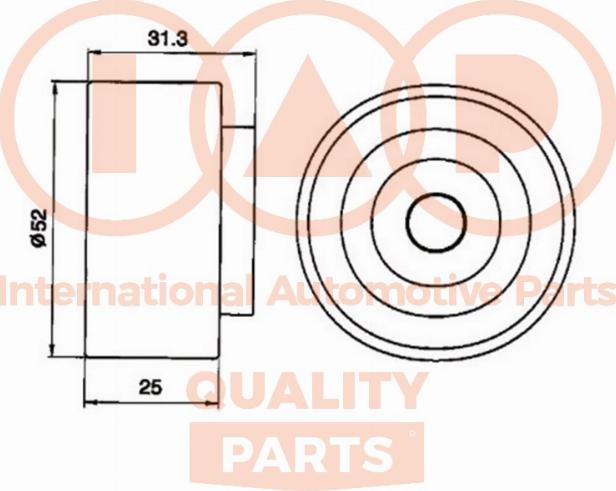 IAP QUALITY PARTS 12721040 - Натяжной ролик, зубчатый ремень ГРМ unicars.by