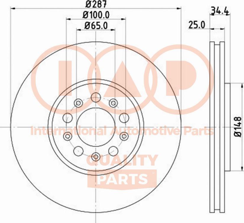 IAP QUALITY PARTS 709-50041 - Тормозной диск unicars.by