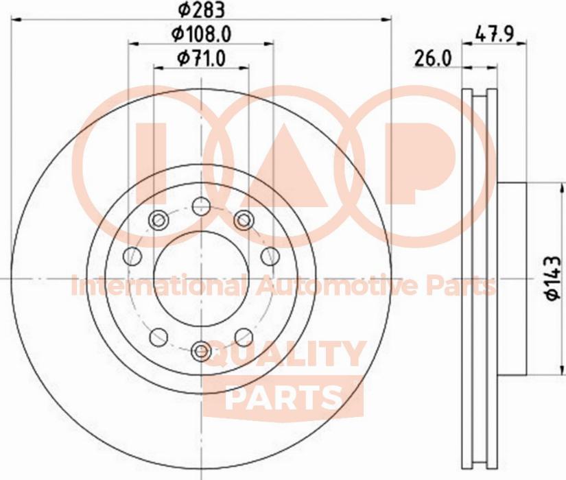 IAP QUALITY PARTS 709-52030 - Тормозной диск unicars.by