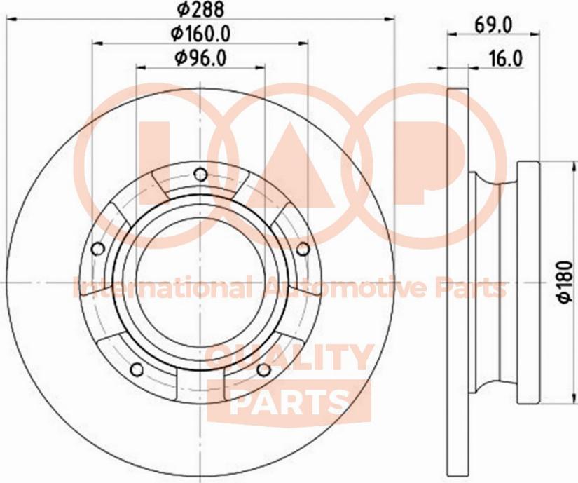 IAP QUALITY PARTS 709-04051 - Тормозной диск unicars.by