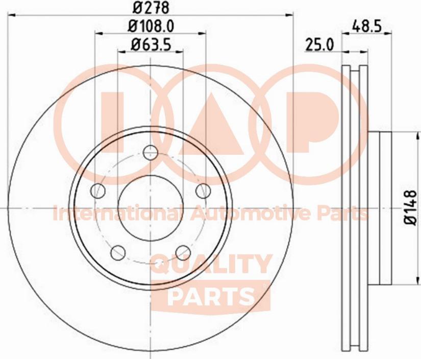 IAP QUALITY PARTS 709-04060 - Тормозной диск unicars.by