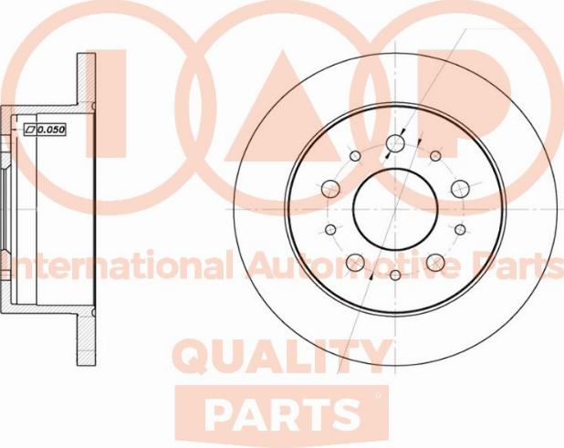 IAP QUALITY PARTS 709-08031 - Тормозной диск unicars.by