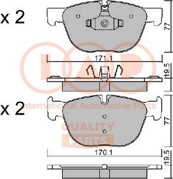 IAP QUALITY PARTS 704-51150P - Тормозные колодки, дисковые, комплект unicars.by