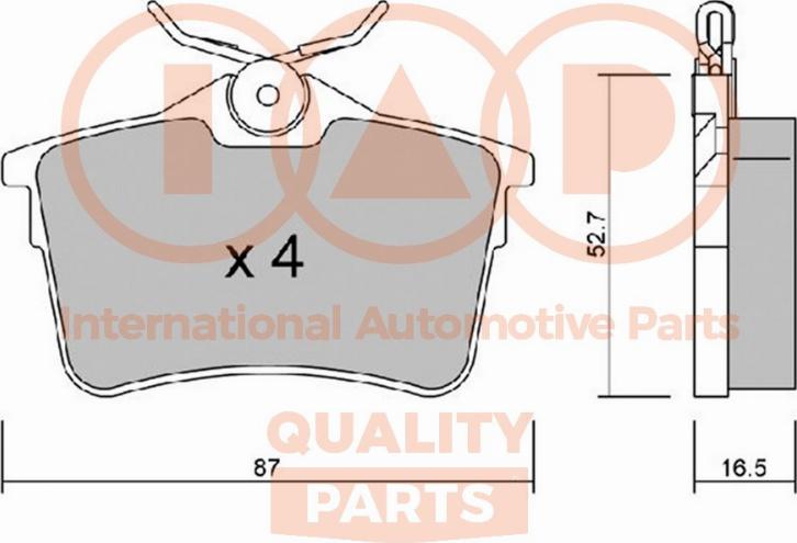 IAP QUALITY PARTS 704-52001 - Тормозные колодки, дисковые, комплект unicars.by