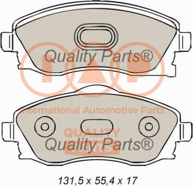 IAP QUALITY PARTS 704-09133X - Тормозные колодки, дисковые, комплект unicars.by