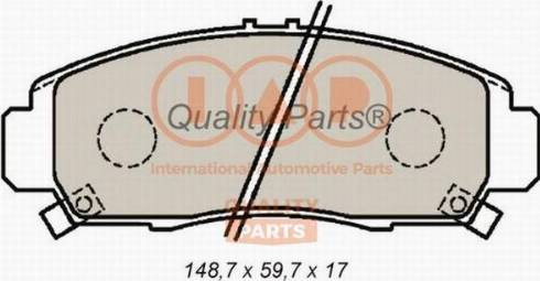 IAP QUALITY PARTS 704-06090X - Тормозные колодки, дисковые, комплект unicars.by