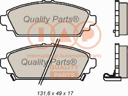 IAP QUALITY PARTS 704-06037 - Тормозные колодки, дисковые, комплект unicars.by